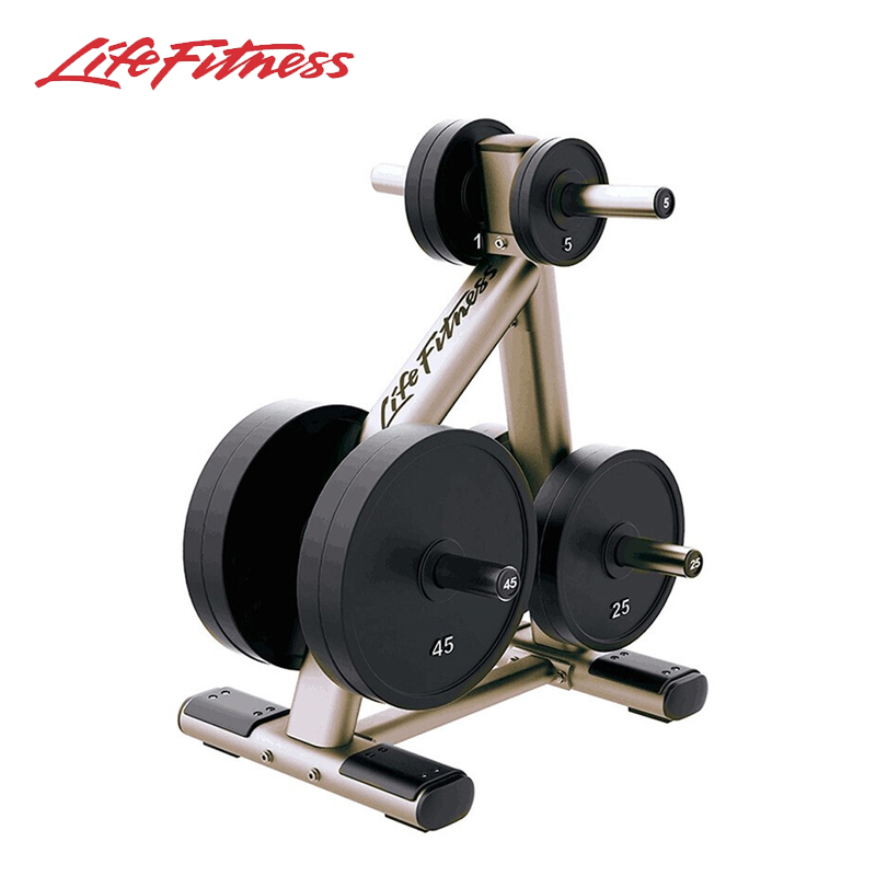 LifeFitness 力健 杠鈴片掛架（不含杠鈴） 鎳金色